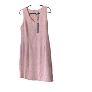 NWT Nicole Miller Pink ‎Bouclé Looks Expensive Lined Sheath Knee Length Dress 10